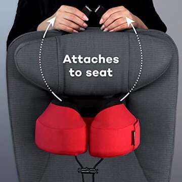 Cabeau Evolution S3 Travel Pillow - Dr Recommended Neck Pillow for Travel - Memory Foam Airplane Pillow - Neck Pillow with Attachment Straps Support for Car, Home, and Office, Set of 2 Grey and Navy