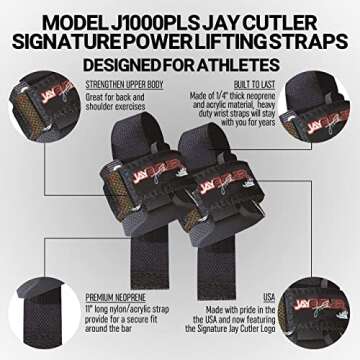 Schiek Sports Model J1000PLS Jay Cutler Signature Power Lifting Straps - Camo