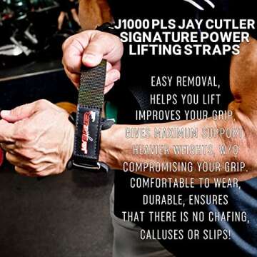 Schiek Sports Model J1000PLS Jay Cutler Signature Power Lifting Straps - Camo