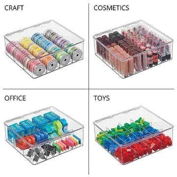 mDesign Kitchen Organiser with 12 Compartments for Tea