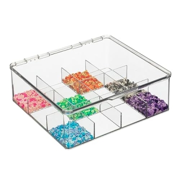 mDesign Kitchen Organiser with 12 Compartments for Tea