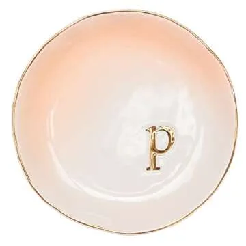 COLLECTIVE HOME - Ceramic Jewelry Tray, Decorative Trinket Dish for Rings Earrings Necklaces Bracele...