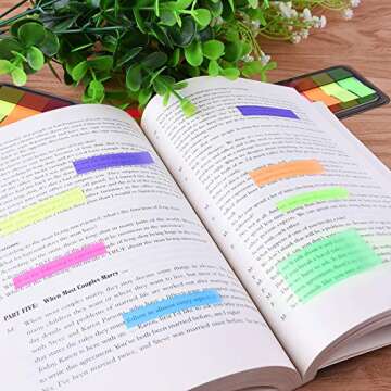 AUSTOR 1160 Pieces Page Marker Pop-up Page Flags Colorful Index Tabs Sticky Notes Tabs with Box, 15 Sets 4 Sizes