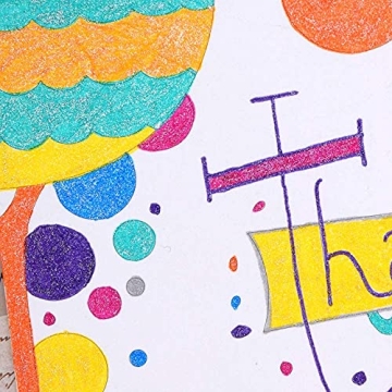 YISAN Glitter Markers Set of 12 Vivid Colors for Crafts