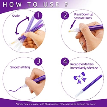 YISAN Glitter Markers Set of 12 Vivid Colors for Crafts