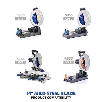 Evolution 14BLADEST | 14" 66T Mild Steel Blade | TCT Saw Blade for Evolution S14CPS, S15CPS, S355MCS, S355CPSL, S380CPS, EVOSAW380 | 1" Arbor | Max 1600 RPM | Precision Steel Cutting for Metalworking