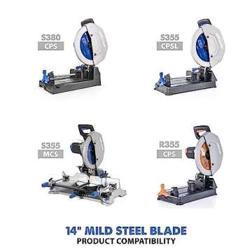 Evolution 14BLADEST | 14" 66T Mild Steel Blade | TCT Saw Blade for Evolution S14CPS, S15CPS, S355MCS, S355CPSL, S380CPS, EVOSAW380 | 1" Arbor | Max 1600 RPM | Precision Steel Cutting for Metalworking