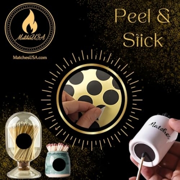 24 Count Peel & Stick Adhesive Match Striker Stickers
