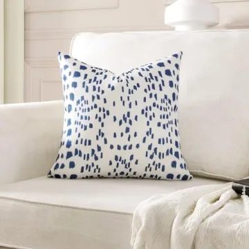 Stylish ORANAZA Blue Polka Dot Pillow Covers for Decor