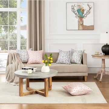 Stylish ORANAZA Blue Polka Dot Pillow Covers for Decor