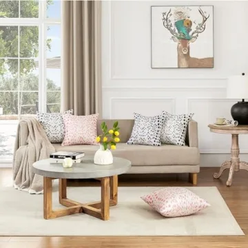 Stylish ORANAZA Blue Polka Dot Pillow Covers for Decor