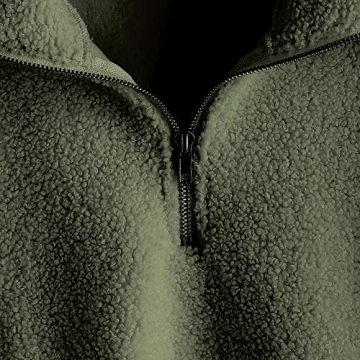 ZAFUL Women’s Cozy Long Sleeve Lapel Crop Pullover