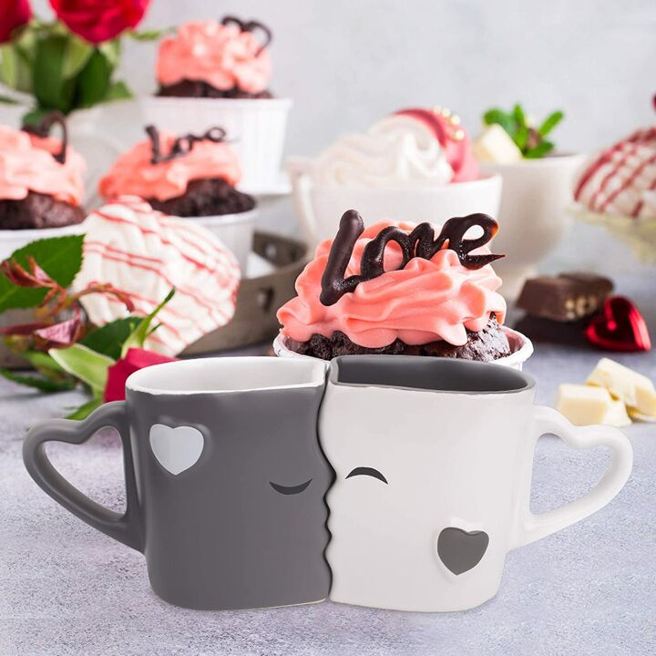 MIAMIO Bridal Kissing Mugs Gift Set for Weddings