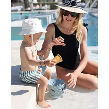 LDIOIF Toddler Boys Swim Trunks Quick Dry Beach Wear Boys Swim Shorts Green Striped Swimsuit Light Weight Board Shorts 2-3T