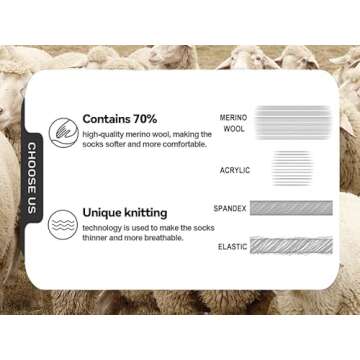 Elegant BONANGEL Merino Wool Socks for Men - Winter Thermal Dress Socks in Black