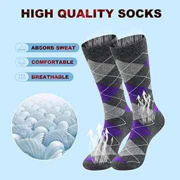 Stylish BONANGEL Merino Wool Socks for Winter Wear