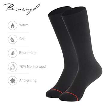 Stylish BONANGEL Merino Wool Socks for Winter Wear