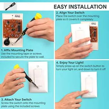 Wireless Remote Control Light Switch and Socket Cap to Turn Lamps and Pull Chain Fixtures On and Off