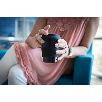 Sustainable Travel Coffee Cup 12oz Eco-Friendly Reusable