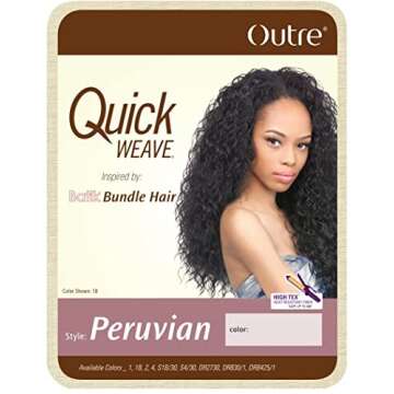 Outre PERUVIAN (4)-Quick Weave Batik Bundle Hair Half Wig