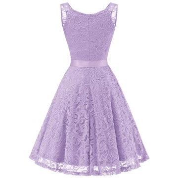 Elegant Floral Lace Bridesmaid Party Dress for Women