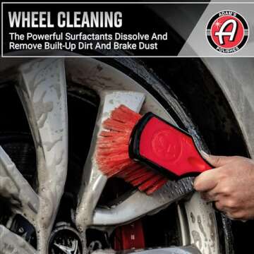Adam's Wheel & Tire Cleaner 16oz, 2 Pack - Professional All in One Tire & Wheel Cleaner Car Wash Wheel Well Cleaning Spray for Car Detailing | Safe On Most Rim Finishes