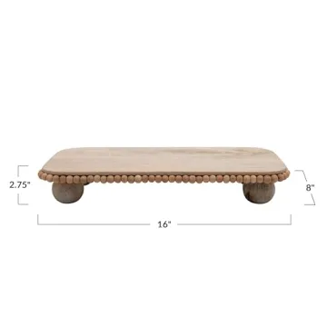 Stylish Creative Co-Op Mango Beads Serving Tray