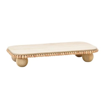 Stylish Creative Co-Op Mango Beads Serving Tray