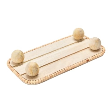 Stylish Creative Co-Op Mango Beads Serving Tray