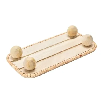 Stylish Creative Co-Op Mango Beads Serving Tray