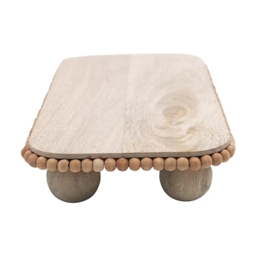 Stylish Creative Co-Op Mango Beads Serving Tray