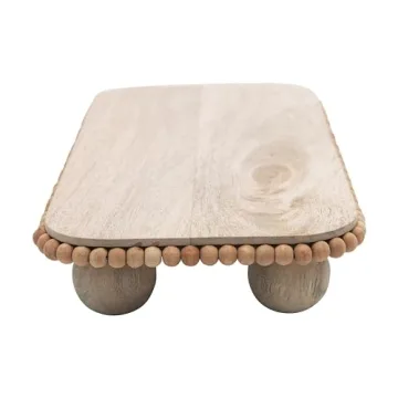 Stylish Creative Co-Op Mango Beads Serving Tray