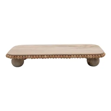 Stylish Creative Co-Op Mango Beads Serving Tray
