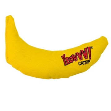Yeowww! Catnip Toy Yellow Banana for Playful Cats