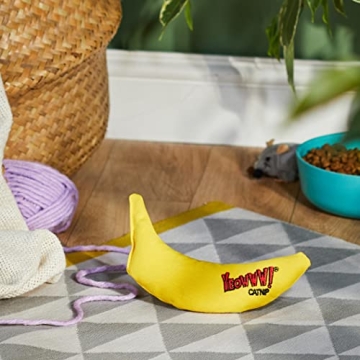 Yeowww! Catnip Toy Yellow Banana for Playful Cats