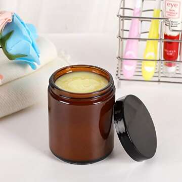 12 Pack Amber Glass Jars – Versatile & Eco-Friendly Containers