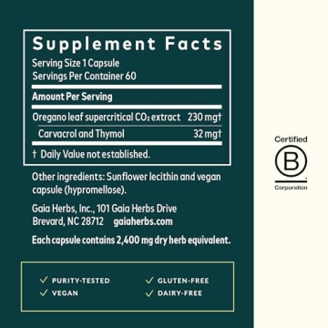 Gaia Herbs Oregano Oil - Immune Defense in Every Capsule