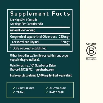 Gaia Herbs Oregano Oil - Immune Defense in Every Capsule