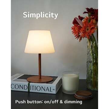ILOVINIT Cordless Table Lamp for Home and Outdoor