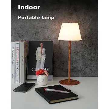 ILOVINIT Cordless Table Lamp for Home and Outdoor