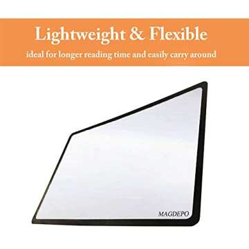 MAGDEPO Page Magnifying Sheet 3X Lightweight Flat Optical Plastic Fresnel Lens with Handy Card Size Magnifier Lenses for Seniors Reading Small Prints, Maps, Books, Bible, Magazines, etc.