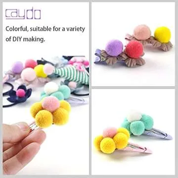 Caydo 400 Pieces 1 Inch 20 Colors Pompoms Arts and Crafts Pom Poms Balls for Hobby Supplies and Creative Craft DIY Material