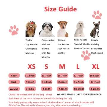 MuYaoPet Small Dog Sweaters Girl Red Winter Warm Dog Christmas Dress Valentine's Day Costume Clothes Dachshund Chihuahua Corgi (Red, XL)