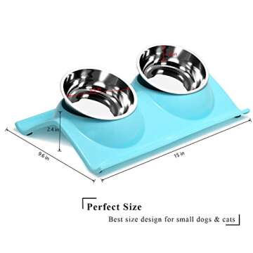 UPSKY Premium Stainless Steel Double Dog Cat Bowls