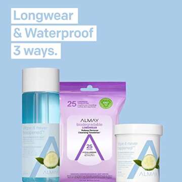Almay Waterproof Eye Makeup Remover Pads, 80 Count
