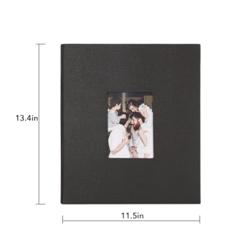 Photo Album 4x6 500 Pockets 1pc, Large Capacity Photo Book Album with Front Window, Picture Album for Family Wedding Anniversary Baby Travel, Black