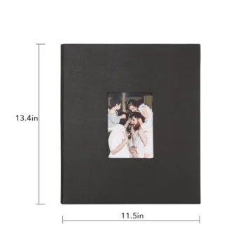 Photo Album 4x6 500 Pockets 1pc, Large Capacity Photo Book Album with Front Window, Picture Album for Family Wedding Anniversary Baby Travel, Black