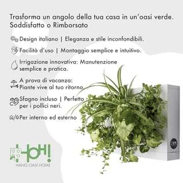 Ortis Green Hang.Oasi.Home - Indoor Vertical Garden, Contains 1 White Planter Unit, Design Your Own ...