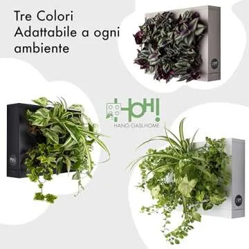 Ortis Green Hang.Oasi.Home - Indoor Vertical Garden, Contains 1 White Planter Unit, Design Your Own Living Wall With Vertical Gardening Planters, Use Indoors, Holds 6 Plants