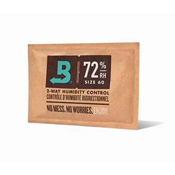 Boveda Humidor Starter Kit Bundle: Season a Wood Humidor Plus Maintain Humidity with 2-Way Humidity Control | Includes (2) Each Size 60 Boveda 84% RH & 72% RH | 1-Count